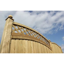 Load image into Gallery viewer, Convex Curved Framed Trellis Fence Topper 300mm x 1.83m - Jacksons Fencing
