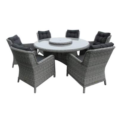 Astor Dark 6 Person Round Dining Set