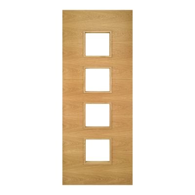 Augusta Prefinished Oak Glazed Internal Fire Door FD30 - All Sizes - Deanta