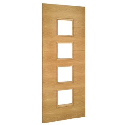 Augusta Prefinished Oak Glazed Internal Fire Door FD30 - All Sizes - Deanta