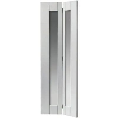 Axis White Primed Glazed Bi-Fold Internal Door - 1981mm x 762mm - JB Kind