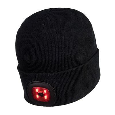 Rechargeable Twin LED Beanie - All Colours - Portwest Tools and Workwear
