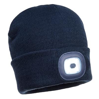Rechargeable Twin LED Beanie - All Colours - Portwest Tools and Workwear