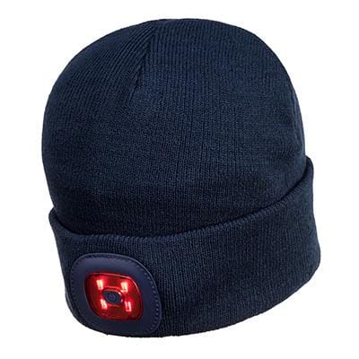 Rechargeable Twin LED Beanie - All Colours - Portwest Tools and Workwear