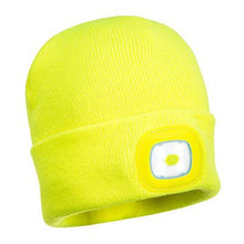 Load image into Gallery viewer, Beanie LED Head Light USB Rechargeable - All Colours - Portwest Tools and Workwear
