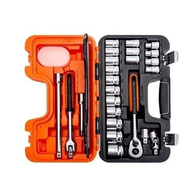 Socket Set Metric 1/2in Drive - 24 Piece Set - Bahco