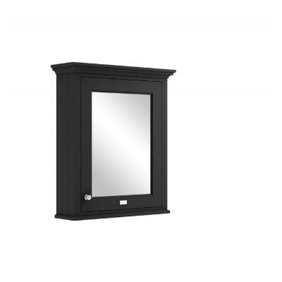 Mirror Wall Cabinet Matt Black - All Sizes - Bayswater