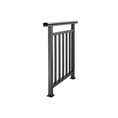 Cladco Aluminium Balustrade Black with Brackets and Foot Caps - All Size - Cladco