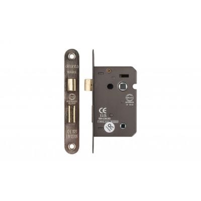 3 Lever Bathroom Lock Satin Nickel - Deanta