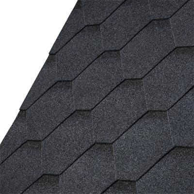 IKO Armourshield Hexagonal Bitumen Roof Shingles - Black