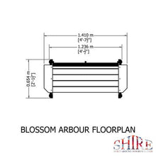 Load image into Gallery viewer, Blossom Arbour - 4ft x 2ft (Pressure Treated) - Shire
