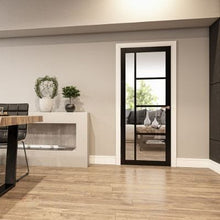 Load image into Gallery viewer, Brixton Black Prefinished Glazed Internal Door - All Sizes - Deanta
