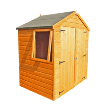 Load image into Gallery viewer, Bute Shiplap 4ft x 6ft Double Door Apex Shed w/ Window - Shire
