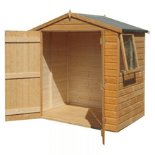 Load image into Gallery viewer, Bute Shiplap 4ft x 6ft Double Door Apex Shed w/ Window - Shire
