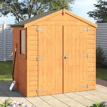 Load image into Gallery viewer, Bute Shiplap 4ft x 6ft Double Door Apex Shed w/ Window - Shire
