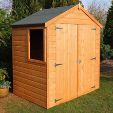 Load image into Gallery viewer, Bute Shiplap 4ft x 6ft Double Door Apex Shed w/ Window - Shire
