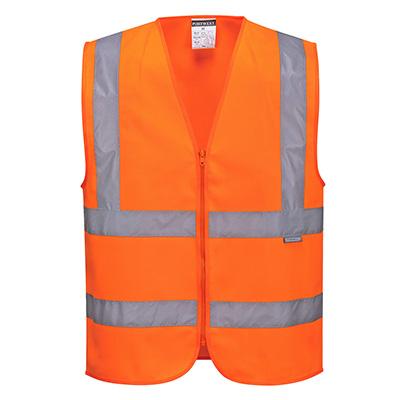 Hi-Vis Zipped Band & Brace Vest - All Sizes - Portwest Tools and Workwear