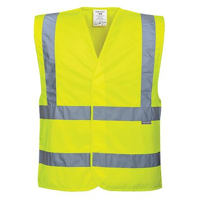 C470 Hi-Vis Two Band & Brace Vest - All Sizes