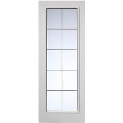 Decima Moulded White Primed Glazed Internal Door - All Sizes - JB Kind