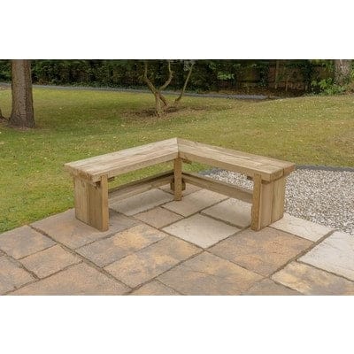 Forest Double Corner Sleeper Bench x 1.2m - Forest Garden