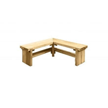 Load image into Gallery viewer, Forest Double Corner Sleeper Bench x 1.2m - Forest Garden
