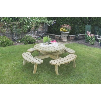 Forest Circular Picnic Table - Forest Garden