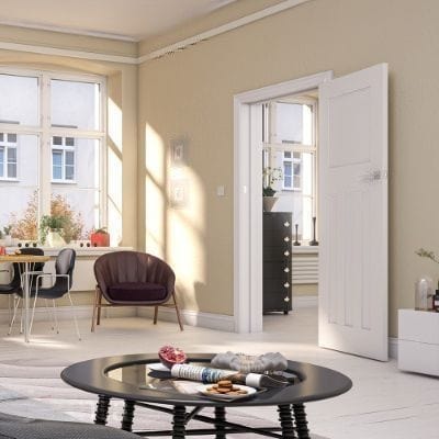 Cambridge White Primed Internal Door - All Sizes - Deanta