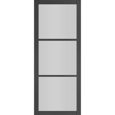 Camden Black Prefinished Glazed Internal Door - All Sizes - Deanta