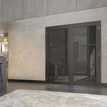Load image into Gallery viewer, Camden Black Prefinished Tinted Glaze Internal Door - All Sizes - Deanta
