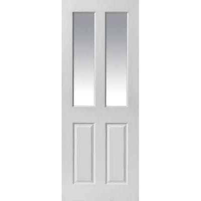Canterbury 2 Light Panel Glazed White Primed Internal Door - All Sizes - JB Kind