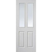 Load image into Gallery viewer, Canterbury Textured Glazed White Primed Internal Fire Door FD30 - All Sizes - JB Kind
