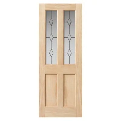 Traditional Churnet Oak Glazed Internal Door - All Sizes - JB Kind