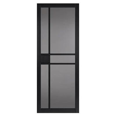 City Black Painted Tinted Glazed Internal Door - 1981mm x 610mm - JB Kind
