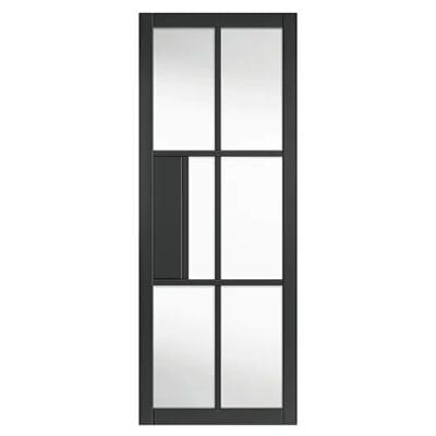Civic Black Pre-Finished Glazed Internal Door - All Sizes - JB Kind