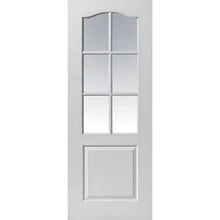 Load image into Gallery viewer, Classique Textured White Primed Glazed Internal Door - All Sizes
