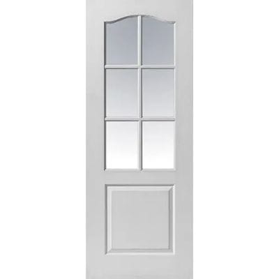 Classique Textured White Primed Glazed Internal Door - All Sizes