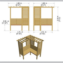 Load image into Gallery viewer, Pressure Treated Clematis Arbour  - 6ft x 6ft - Shire
