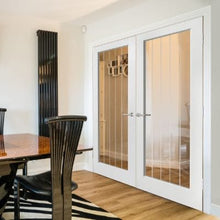 Load image into Gallery viewer, Cottage 5 1 Light White Primed Internal Door - All Sizes - JB Kind
