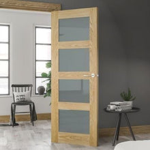 Load image into Gallery viewer, Coventry Oak Prefinished Frosted Glazed Internal Door - All Sizes - Deanta
