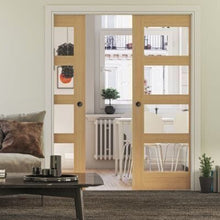 Load image into Gallery viewer, Coventry Oak Prefinished Glazed Internal Door - All Sizes - Deanta
