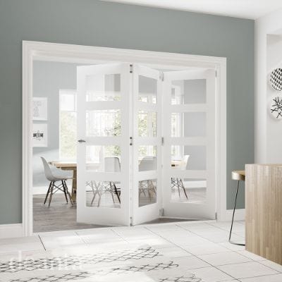 Coventry White Primed Glazed Internal Door - All Sizes - Deanta