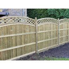 Load image into Gallery viewer, Convex Curved Framed Trellis Fence Topper 300mm x 1.83m - Jacksons Fencing
