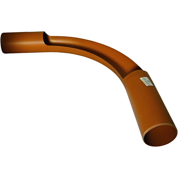 110mm PVC-U Drainage 87.5 Degree Plain Long Bend with Access Channel D581 - Floplast