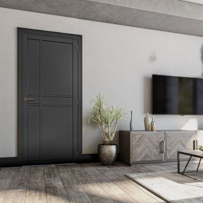 Dalston Black Prefinished Internal Door - All Sizes - Deanta