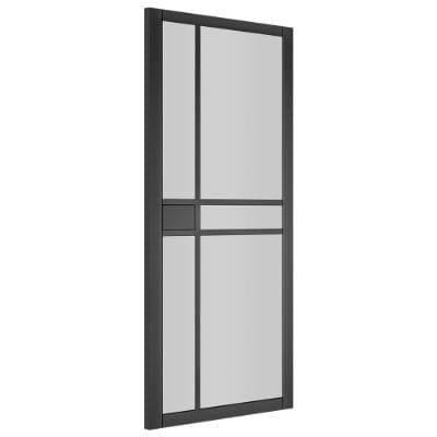 Deanta Dalston Black Prefinished Tinted Glaze Internal Door - All Sizes - Deanta