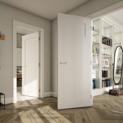 Denver White Primed Internal Fire Door FD30 - All Sizes - Deanta