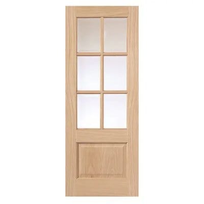 Traditional Dove Oak Glazed Internal Door - All Sizes