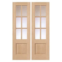 Load image into Gallery viewer, Traditional Dove Oak Pair of Glazed Internal Doors - All Sizes - JB Kind
