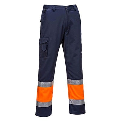 Hi-Vis Two Tone Combat Trousers Regular Fit - All Sizes - Portwest Tools and Workwear