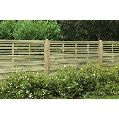 Forest 6ft x 6ft Pressure Treated Decorative Kyoto Fence Panel - Forest Garden